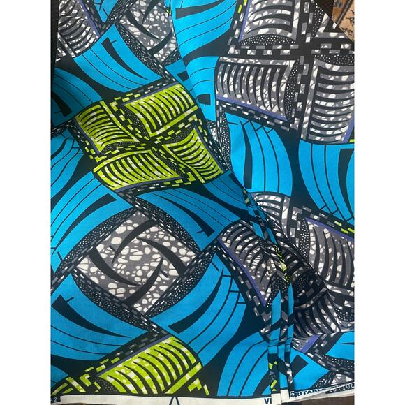ON SALES 6 YARDS African kente fabric Ankara Danshiki print Fabric 100% cotton - Picture 1 of 2